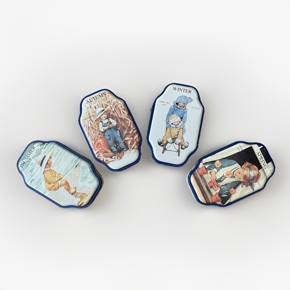 Good Housekeeping Other - Vintage Good Housekeeping Set 4 Seasons Metal Tins Spring Summer Autumn Winter